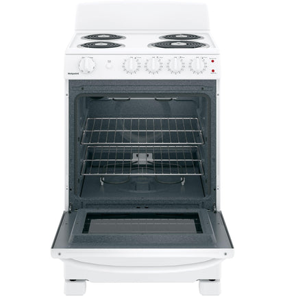 HOTPOINT RAS240DMWW Hotpoint 24" Electric Free-Standing Front-Control Range - RAS240DMWW-KT