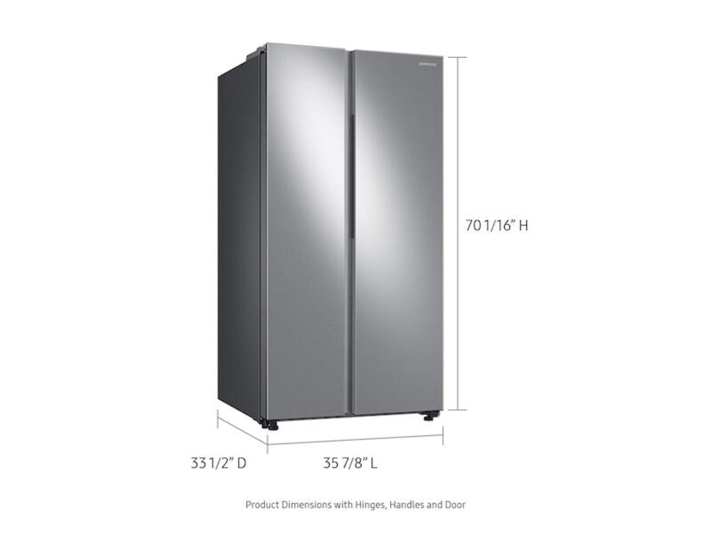 SAMSUNG RS28A500ASR 28 cu. ft. Smart Side-by-Side Refrigerator in Stainless Steel - RS28A500ASR-KT