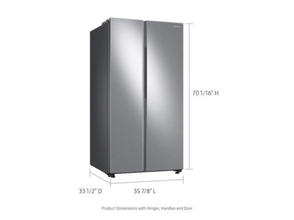 SAMSUNG RS28A500ASR 28 cu. ft. Smart Side-by-Side Refrigerator in Stainless Steel - RS28A500ASR-KT
