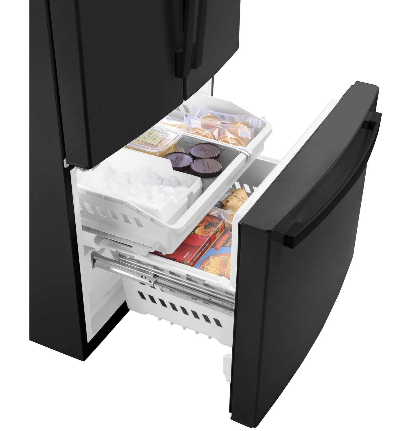 GE APPLIANCES GNE27JGMBB GE® ENERGY STAR® 27.0 Cu. Ft. French-Door Refrigerator - GNE27JGMBB-KT