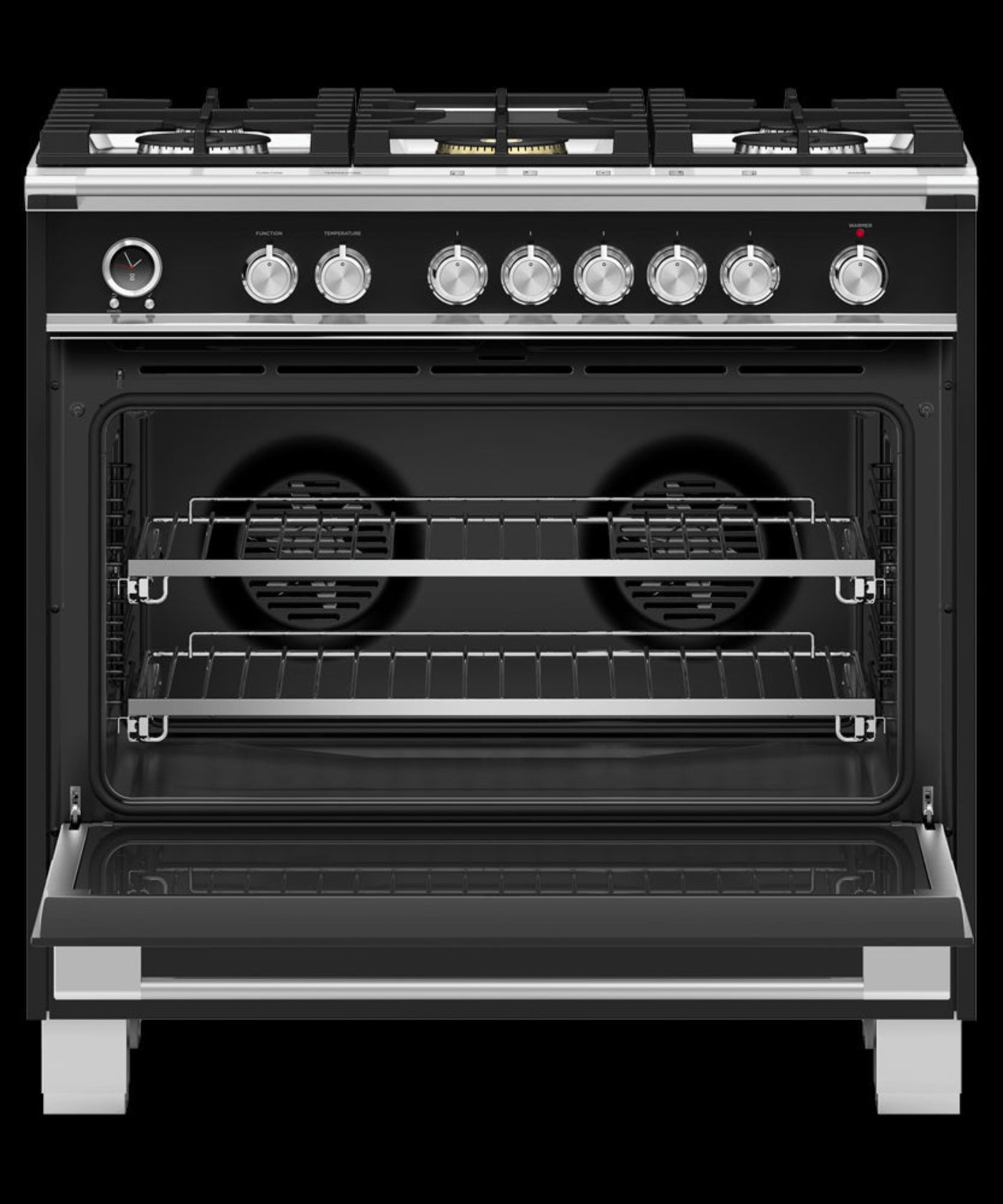 FISHER & PAYKEL OR36SCG6B1 Dual Fuel Range, 36", 5 Burners, Self-cleaning - OR36SCG6B1-KT