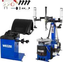 Load image into Gallery viewer, WEIZE New Tire Changer with Robo-Arm &amp; Robo-Roller Tool, Electric Motor and 2 Helper Arms - PLA-1009+PLA-1006
