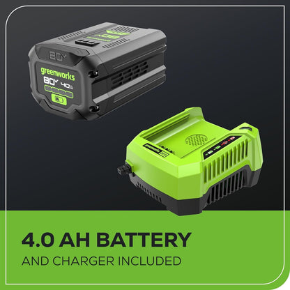 Greenworks 80V 21" Brushless 3-in-1 Push Lawn Mower w/ 4.0Ah Battery & Charger - 2501202