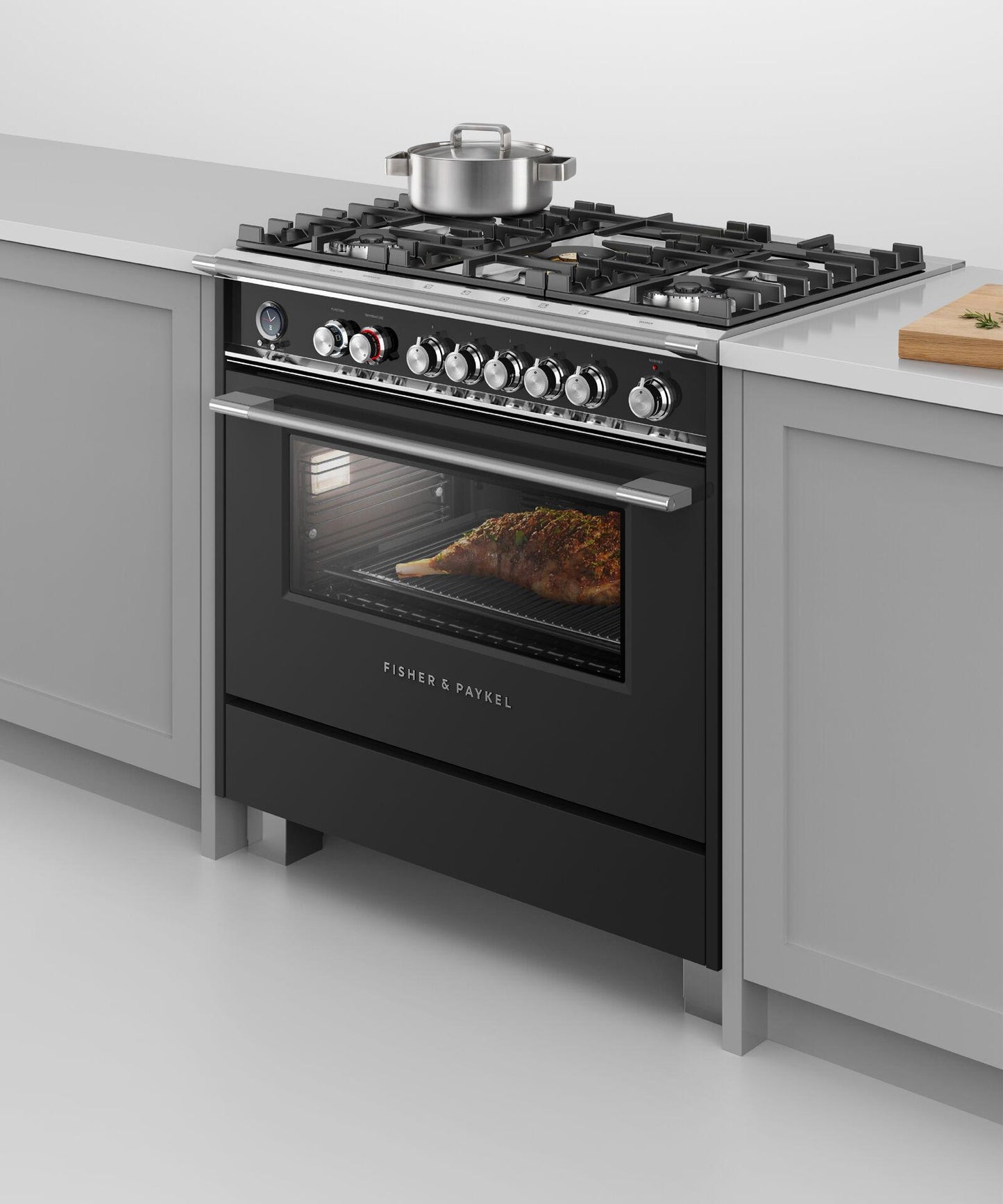 FISHER & PAYKEL OR36SCG6B1 Dual Fuel Range, 36", 5 Burners, Self-cleaning - OR36SCG6B1-KT