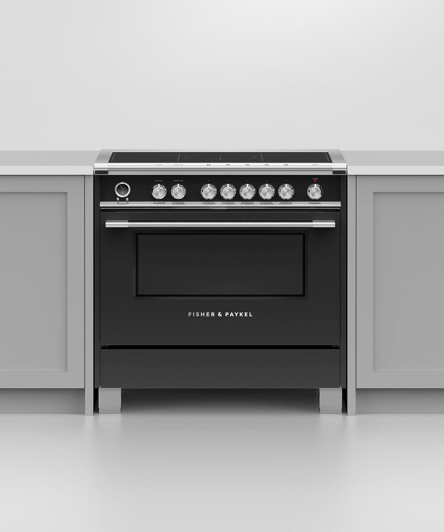 FISHER & PAYKEL OR36SCI6B1 Induction Range, 36", 5 Zones with SmartZone, Self-cleaning - OR36SCI6B1-KT