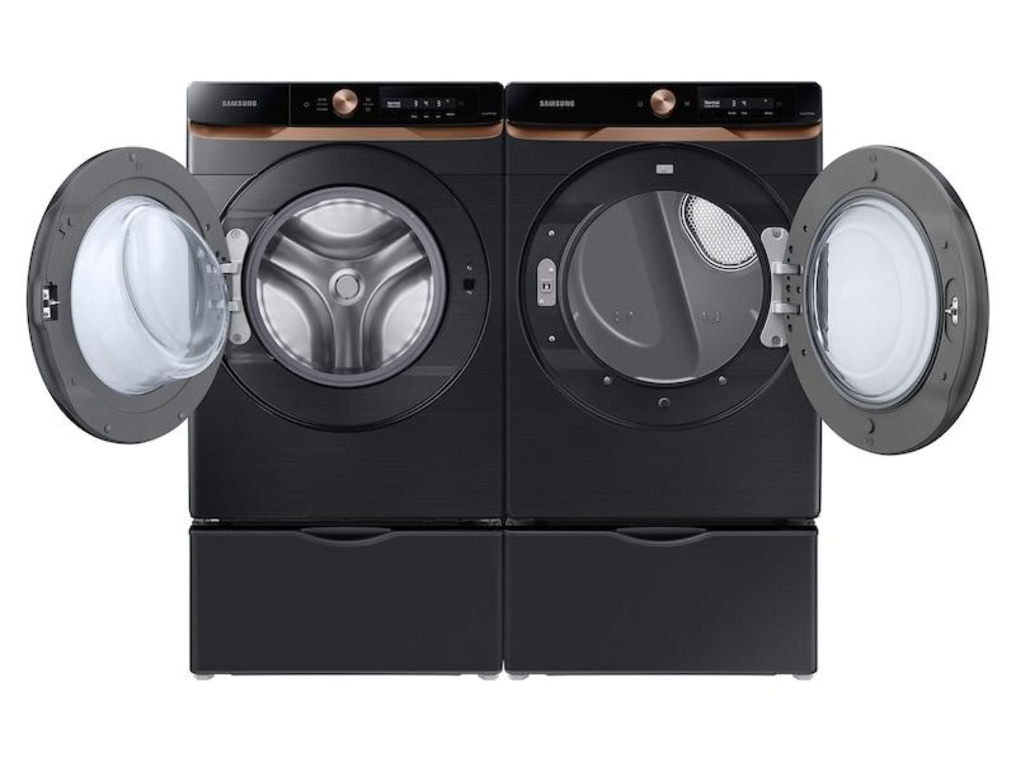 SAMSUNG 7.5 cu. ft. AI Smart Dial Gas Dryer with Super Speed Dry and MultiControl(TM) in Brushed Black - DVG46BG6500VA3-KT