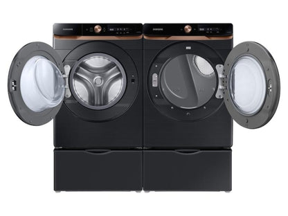 SAMSUNG 7.5 cu. ft. AI Smart Dial Gas Dryer with Super Speed Dry and MultiControl(TM) in Brushed Black - DVG46BG6500VA3-KT