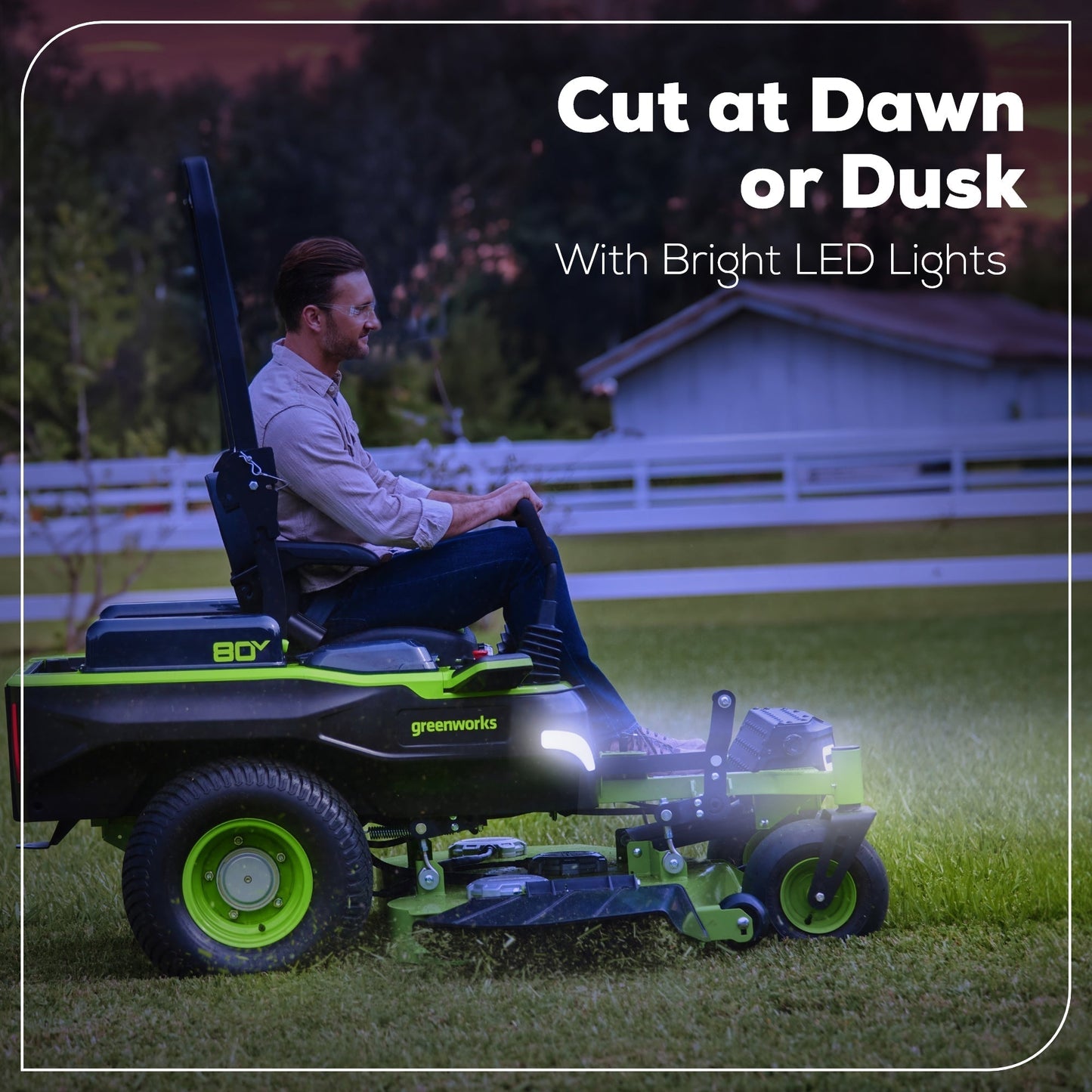 Greenworks 80V 60" MaximusZ Zero Turn Lawn Mower w/ (4) 8Ah Batteries, (2) 16Ah Batteries & 1.5kW Wall Charger - 7423502