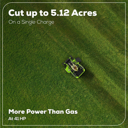 Greenworks 80V 60" MaximusZ Zero Turn Lawn Mower w/ (4) 8Ah Batteries, (2) 16Ah Batteries & 1.5kW Wall Charger - 7423502