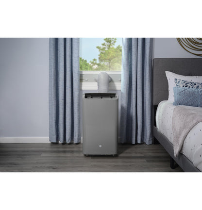 GE APPLIANCES APSD08JASG GE(R) 8,500 BTU Heat/Cool Portable Air Conditioner with Dehumidifier and Remote, Grey - APSD08JASG-KT