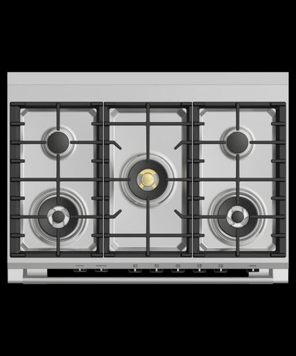 FISHER & PAYKEL OR36SCG6R1 Dual Fuel Range, 36", 5 Burners, Self-cleaning - OR36SCG6R1-KT