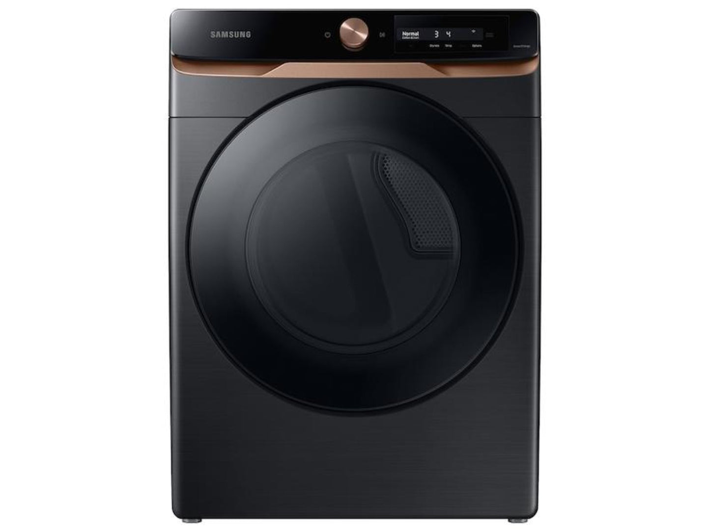 SAMSUNG 7.5 cu. ft. AI Smart Dial Electric Dryer with Super Speed Dry and MultiControl(TM) in Brushed Black - DVE46BG6500VA3-KT