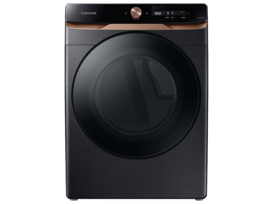 SAMSUNG 7.5 cu. ft. AI Smart Dial Electric Dryer with Super Speed Dry and MultiControl(TM) in Brushed Black - DVE46BG6500VA3-KT