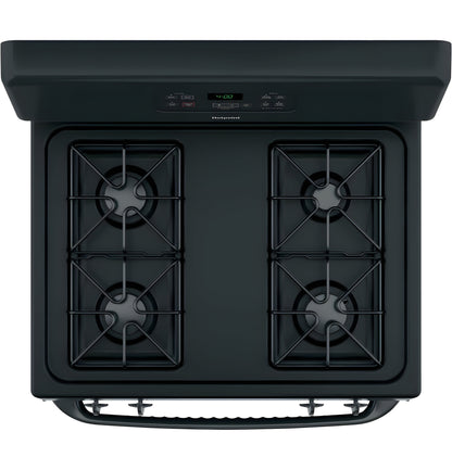 HOTPOINT  30" Free-Standing Standard Clean Gas Range - RGBS400DMBB-KT