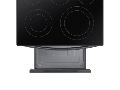 SAMSUNG 6.3 cu. ft. Smart Freestanding Electric Range with No-Preheat Air Fry & Convection in Black Stainless Steel - NE63A6511SG-KT