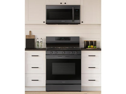SAMSUNG 6.0 cu. ft. Smart Freestanding Gas Range with No-Preheat Air Fry & Convection in Black Stainless Steel - NX60A6511SG-KT