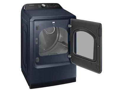 SAMSUNG 7.4 cu. ft. Smart Gas Dryer with Pet Care Dry and Steam Sanitize+ in Brushed Navy  - DVG54CG7150D-KT