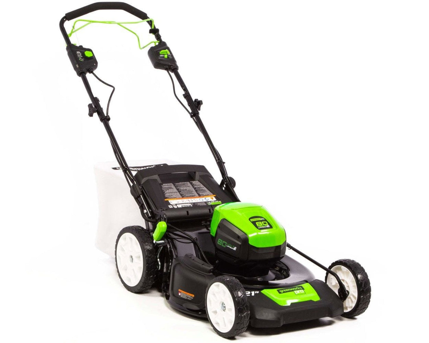 Greenworks 80V 21" Cordless Battery 3-in-1 Self-Propelled Lawn Mower w/ 4.0Ah Battery & Charger - 2515902