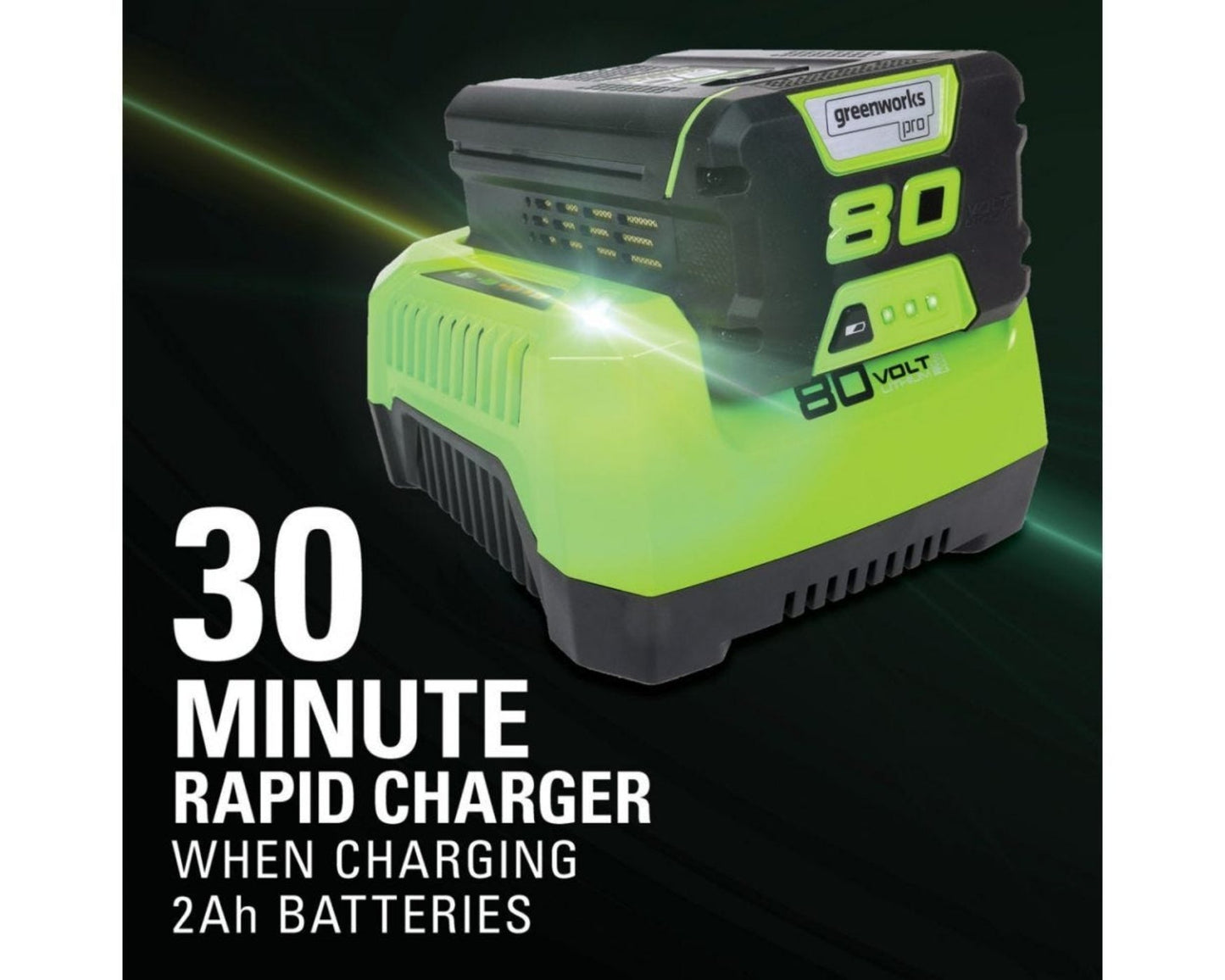 Greenworks 80V 21" Cordless Battery 3-in-1 Self-Propelled Lawn Mower w/ 4.0Ah Battery & Charger - 2515902