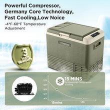 Load image into Gallery viewer, AOBOSI ‎12 Volt Car Fridge 53Qt/50L Green - CL50-GN-WIFI
