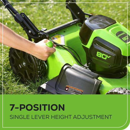 Greenworks 80V 21" Brushless 3-in-1 Push Lawn Mower w/ 4.0Ah Battery & Charger - 2501202