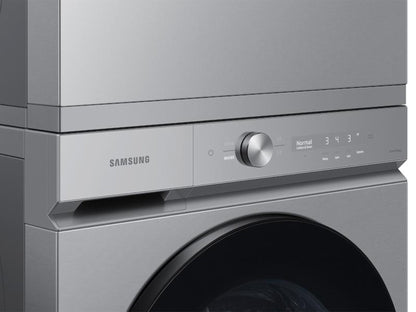 SAMSUNG Bespoke 7.6 cu. ft. Ultra Capacity Electric Dryer with Super Speed Dry and AI Smart Dial in Silver Steel - DVE53BB8700TA3-KT