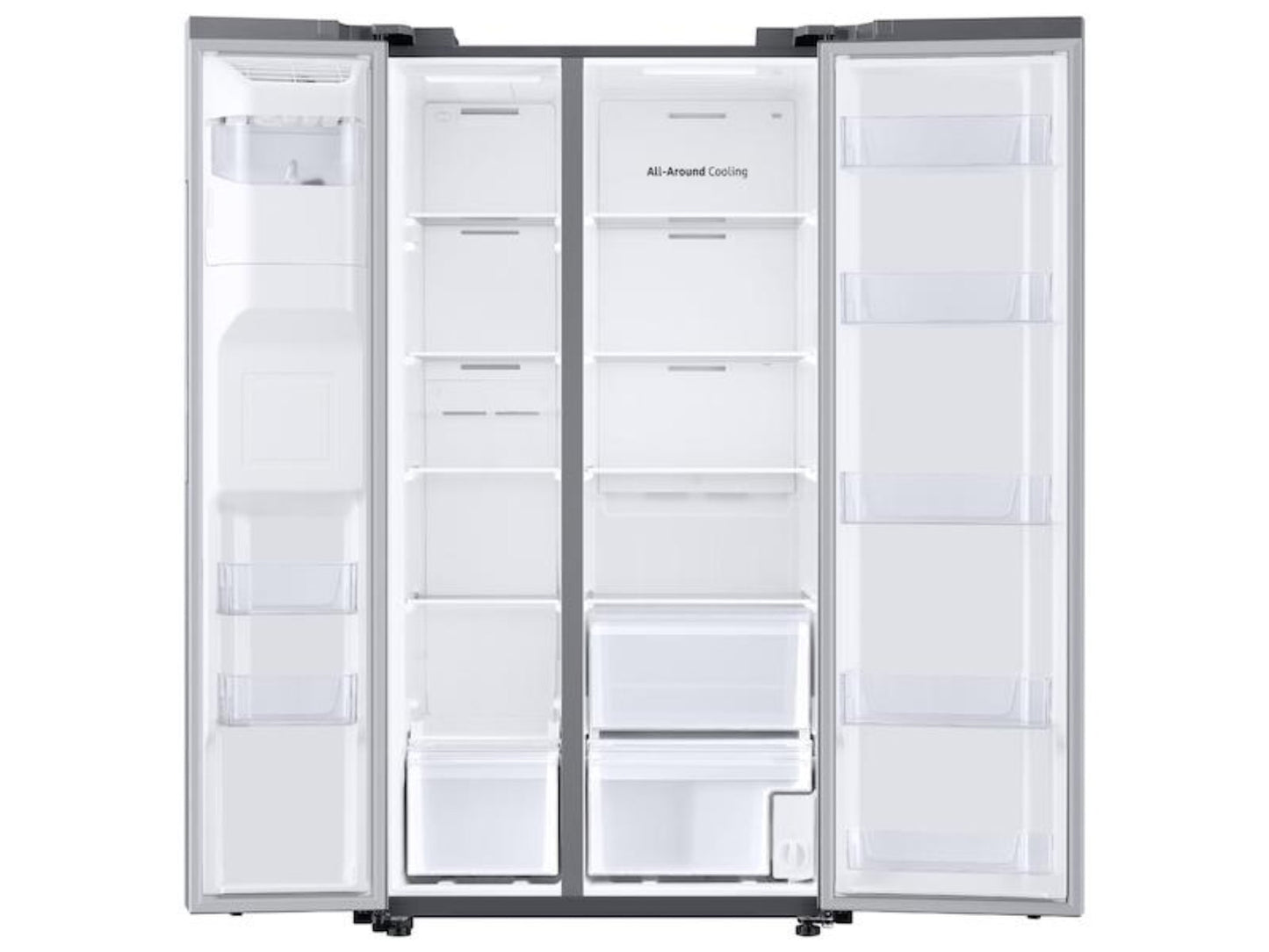 SAMSUNG  22 cu. ft. Counter Depth Side-by-Side Refrigerator in Stainless Steel - RS22T5201SR-KT