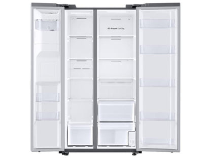 SAMSUNG  22 cu. ft. Counter Depth Side-by-Side Refrigerator in Stainless Steel - RS22T5201SR-KT