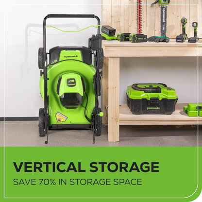 Greenworks 80V 21" Brushless 3-in-1 Push Lawn Mower w/ 4.0Ah Battery & Charger - 2501202