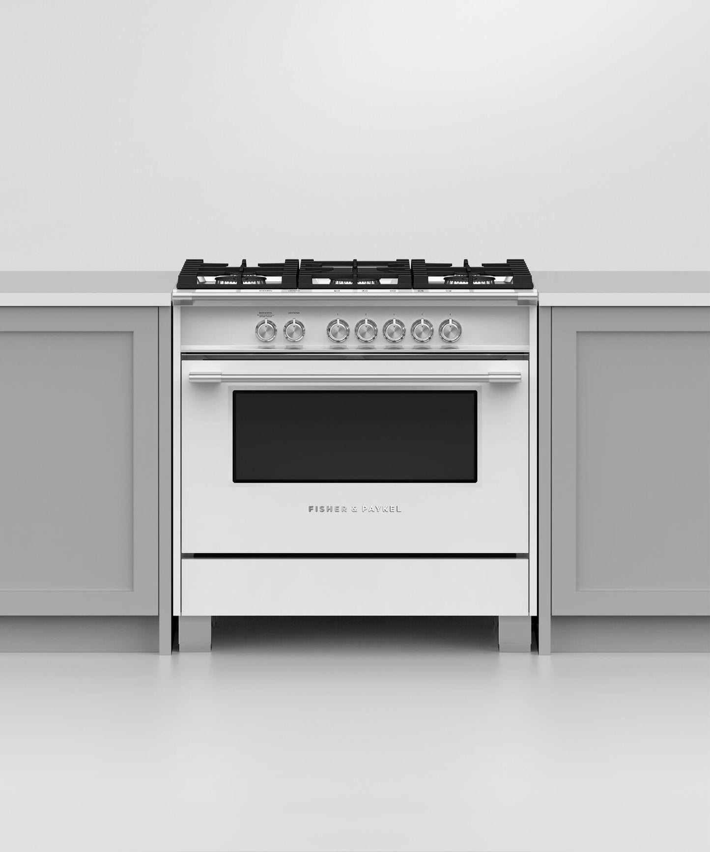 FISHER & PAYKEL OR36SCG4W1 Gas Range, 36", 5 Burners - OR36SCG4W1-KT