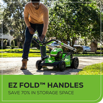 Greenworks 80V 21" Cordless Battery 4-in-1 Self-Propelled Lawn Mower w/ 8.0Ah Battery & 6A Charger - 2552102