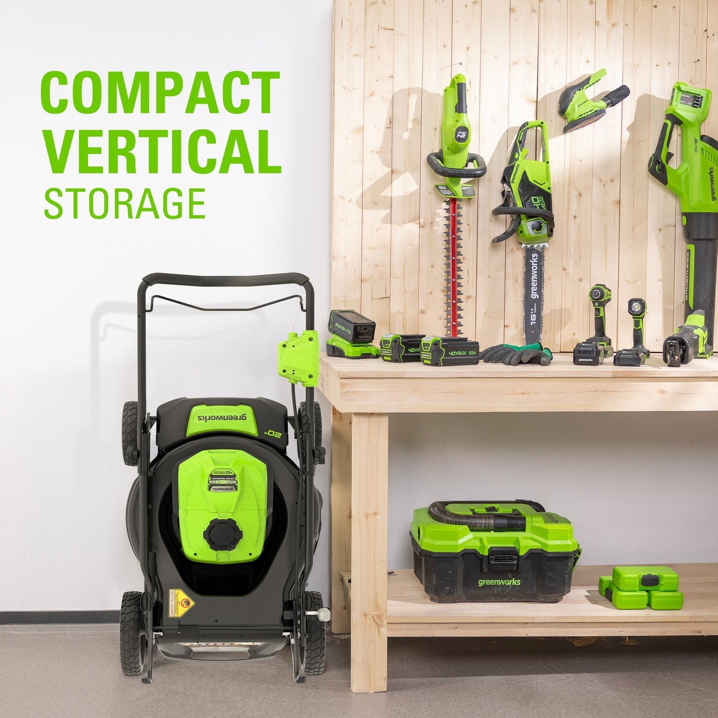 Greenworks 40V 20" Cordless Battery 3-in-1 Push Lawn Mower w/ 4.0Ah Battery & Charger - 2516302