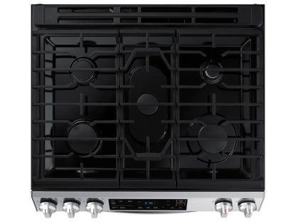 SAMSUNG 6.0 cu ft. Smart Slide-in Gas Range in Stainless Steel - NX60T8111SS-KT