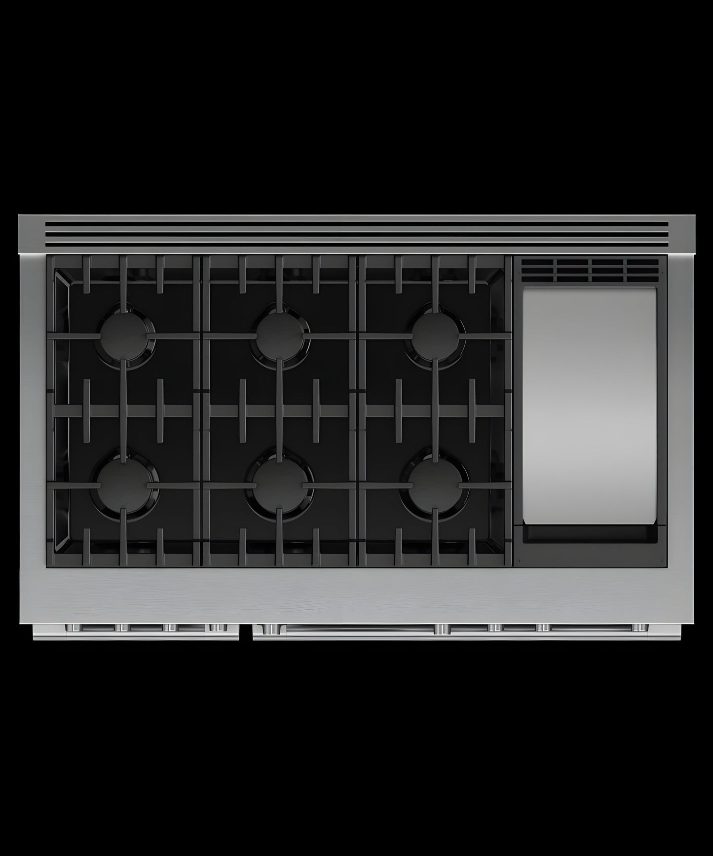 FISHER & PAYKEL RGV3486GDN Gas Range, 48", 6 Burners with Griddle - RGV3486GDN-KT