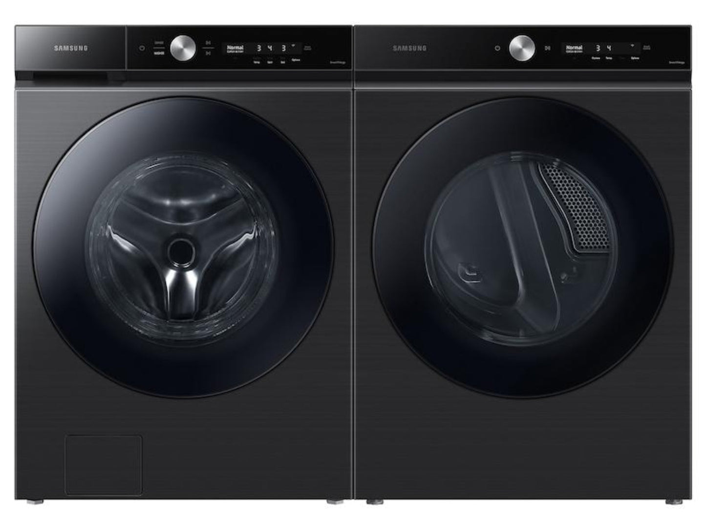 SAMSUNG Bespoke 7.6 cu. ft. Ultra Capacity Electric Dryer with Super Speed Dry and AI Smart Dial in Brushed Black - DVE53BB8700VA3-KT