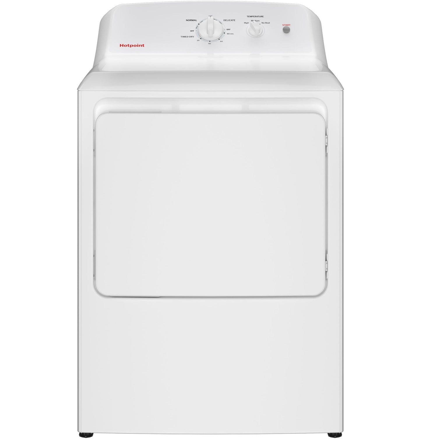 HOTPOINT 6.2 cu. ft. Capacity  Electric Dryer with Up To 120 ft. Venting and Shallow Depth - HTX26EASWWW-KT