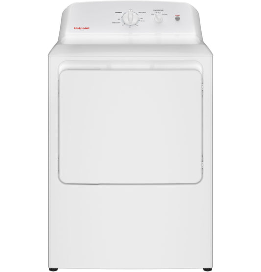 HOTPOINT 6.2 cu. ft. Capacity  Electric Dryer with Up To 120 ft. Venting and Shallow Depth - HTX26EASWWW-KT