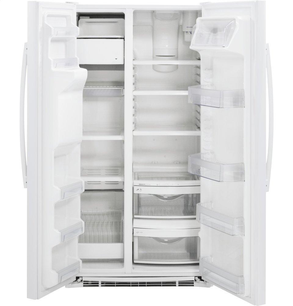 GE APPLIANCES GZS22DGJWW GE® 21.9 Cu. Ft. Counter-Depth Side-By-Side Refrigerator - GZS22DGJWW-KT