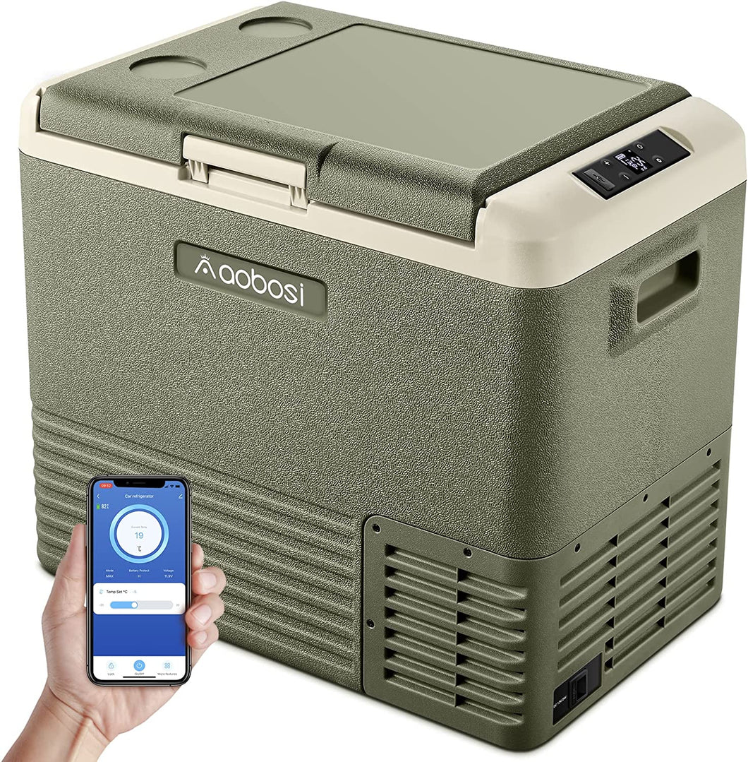 AOBOSI ‎12 Volt Car Fridge 53Qt/50L Green - CL50-GN-WIFI