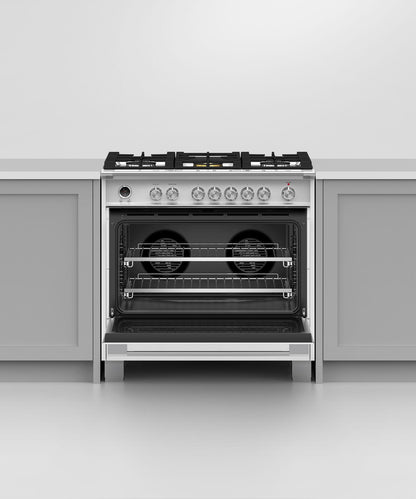 FISHER & PAYKEL OR36SCG6W1 Dual Fuel Range, 36", 5 Burners, Self-cleaning - OR36SCOR36SCG6W1-KTG6W1-KT