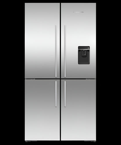 FISHER & PAYKEL RF203QDUVX1 Freestanding Quad Door Refrigerator Freezer, 36", 18.9 cu ft, Ice & Water - RF203QDUVX1-KT