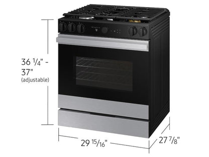 SAMSUNG Bespoke 6.0 cu. ft. Smart Slide-In Gas Range with Air Sous Vide & Air Fry in Stainless Steel - NSG6DG8500SR-KT