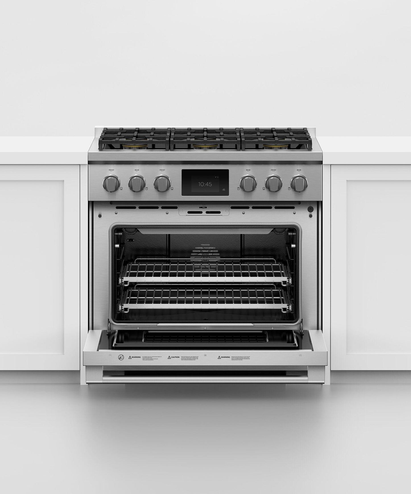 FISHER & PAYKEL RDV3366N Dual Fuel Range, 36", 6 Burners, Self-cleaning - RDV3366N-KT
