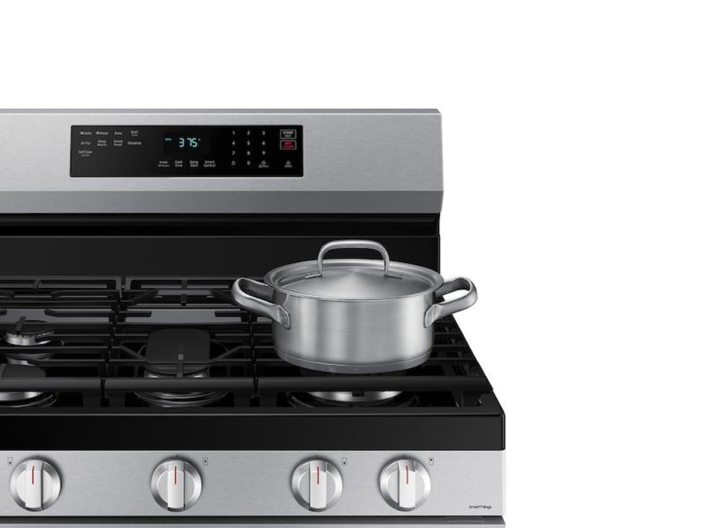 SAMSUNG 6.0 cu. ft. Smart Freestanding Gas Range with No-Preheat Air Fry & Convection in Stainless Steel - NX60A6511SS-KT