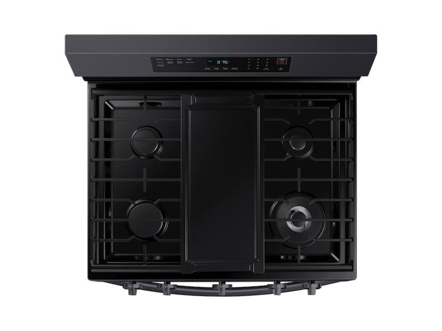 SAMSUNG 6.0 cu. ft. Smart Freestanding Gas Range with No-Preheat Air Fry & Convection in Black Stainless Steel - NX60A6511SG-KT