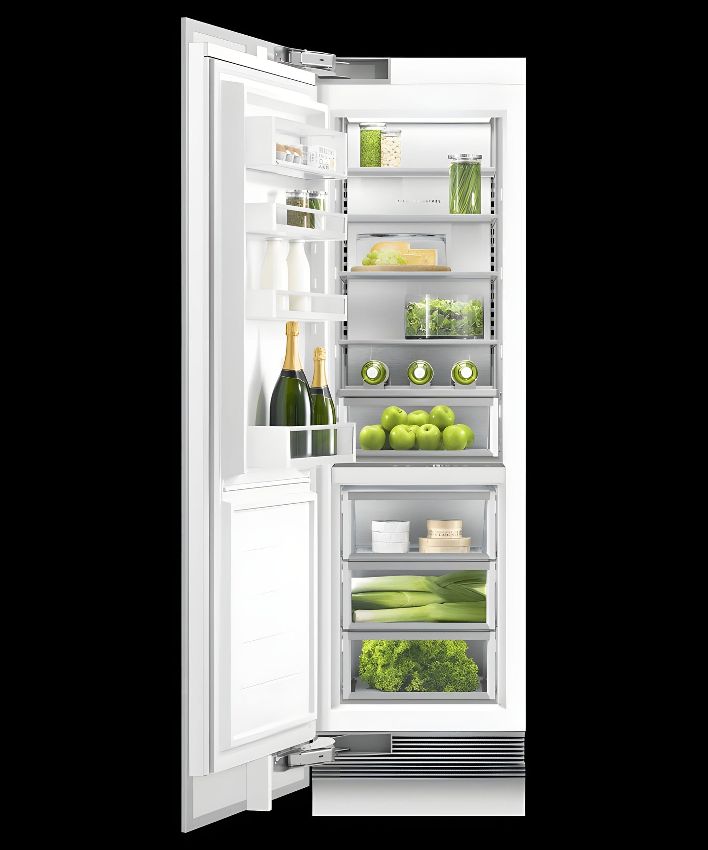 FISHER & PAYKEL RS2484SLK1 Integrated Column Refrigerator, 24" - RS2484SLK1-KT