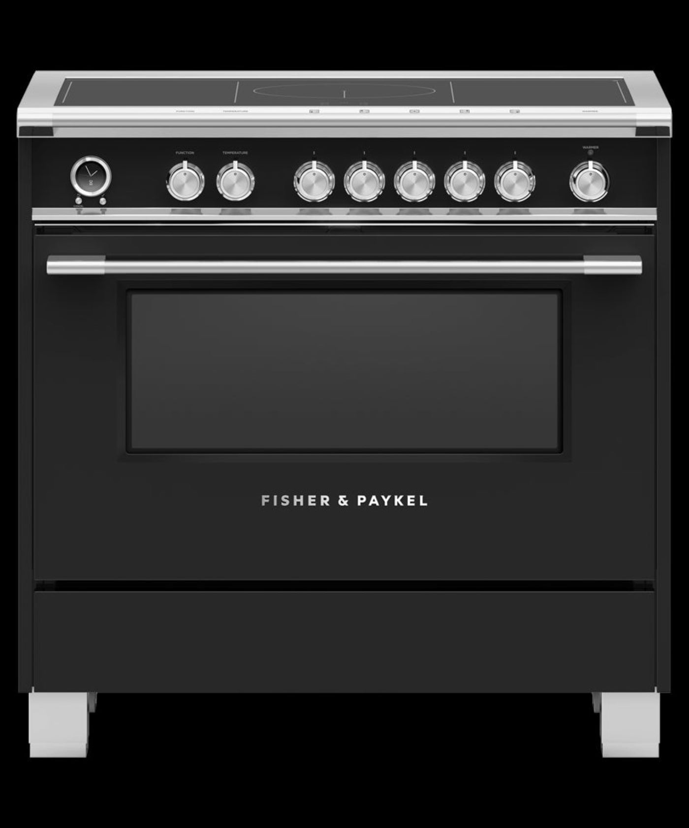 FISHER & PAYKEL OR36SCI6B1 Induction Range, 36", 5 Zones with SmartZone, Self-cleaning - OR36SCI6B1-KT