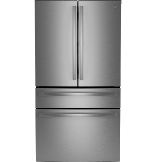 GE 23.2 Cu. Ft. Smart 4-Door French-Door Fridge, Counter-Depth - PJE23BYWFS-KT