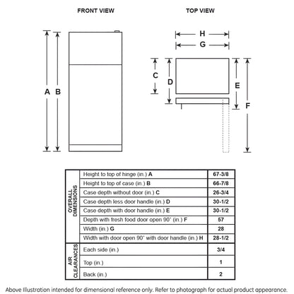 HOTPOINT 17.5 Cu. Ft. Recessed Handle Top-Freezer Refrigerator -HPS18BTNRWW-KT