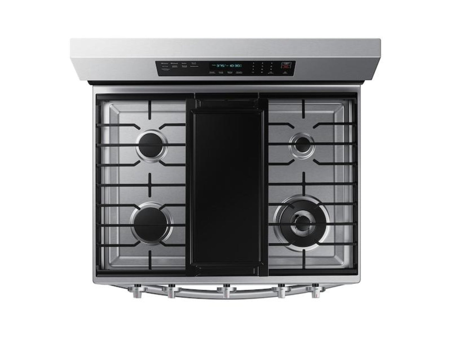 SAMSUNG 6.0 cu. ft. Smart Freestanding Gas Range with No-Preheat Air Fry, Convection+ & Stainless Cooktop in Stainless Steel - NX60A6711SS-KT